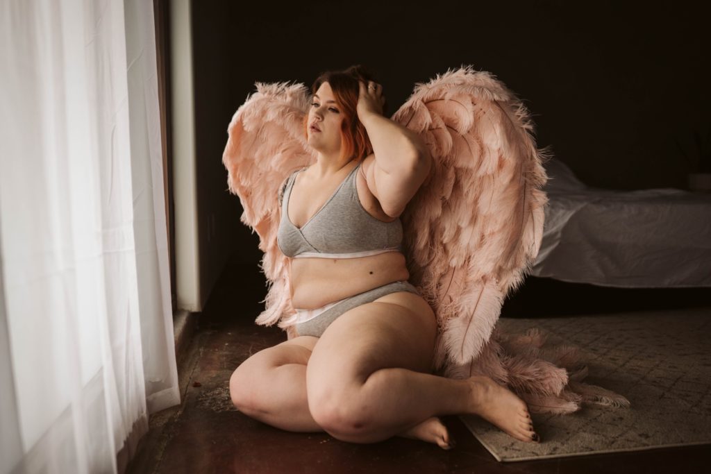 Fenty boudoir session with Leah Marie Wings